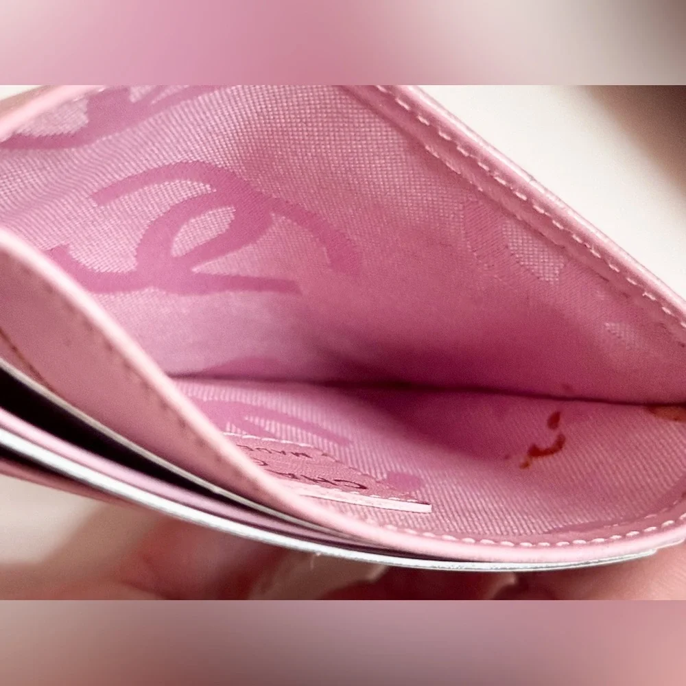 💝 Pink Chanel Cambone Card Holder Wallet 💝 CUSTOMER APPRECIATION GIFT - Picture 6 of 14